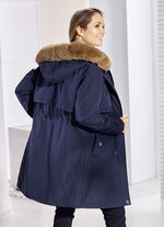 Kurzmantel mit verdeckter Klettleiste 