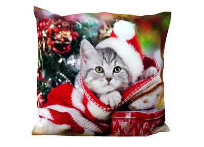 Kissenbezug Weihnachtskatze 