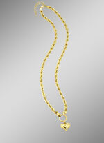 Kordelkette mit Herz-Anhänger 