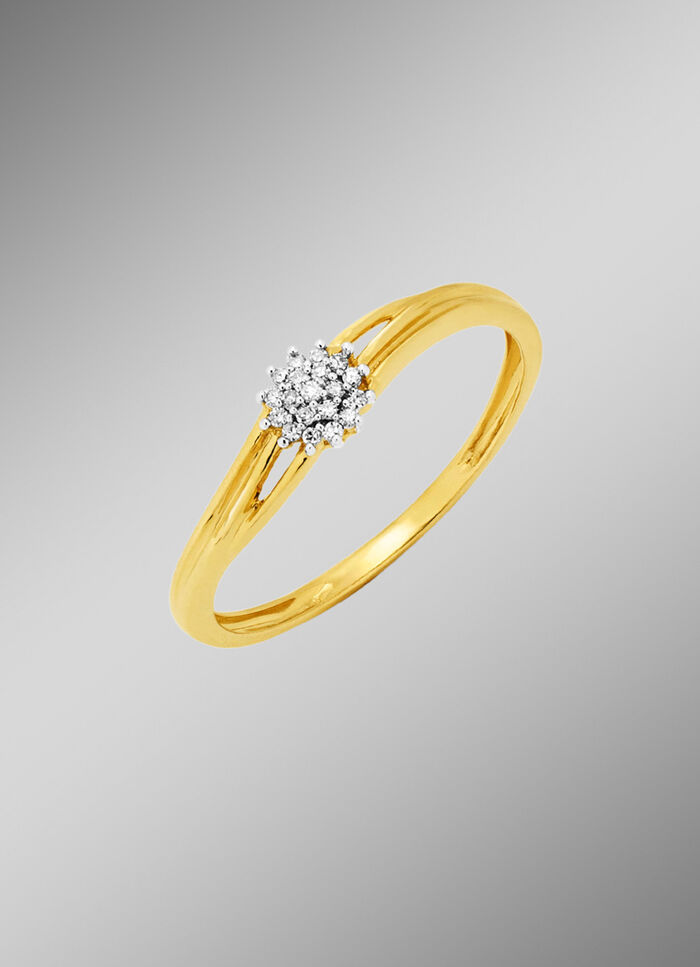 Damenring mit Diamanten 
