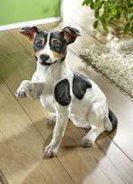 Jack Russel aus Polyresin, von Hand bemalt 