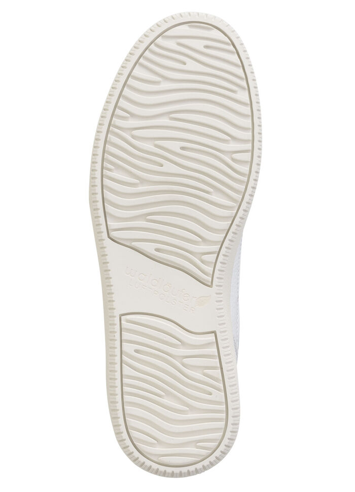 Waldläufer Schnürschuh aus genarbtem Nappaleder NATURWEISS