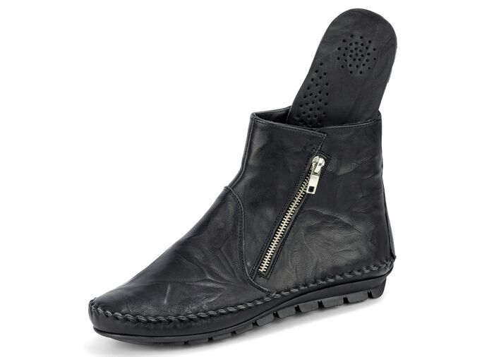 Gemini, bequeme Damen-Stiefeletten, Weite G, mit herausnehmbarem Fußbett SCHWARZ