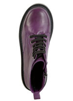 Gemini Schnür-Stiefelette aus weichem Rind-Nappaleder LILA