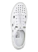 ELENA EDEN, sommerliche Damen-Slipper, Weite G, mit herausnehmbarem Fußbett WEISS