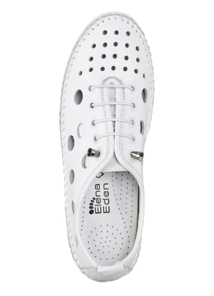 ELENA EDEN, sommerliche Damen-Slipper, Weite G, mit herausnehmbarem Fußbett WEISS