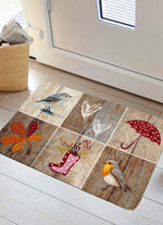 Fußmatte mit rutschhemmender Latex-Rückseite 