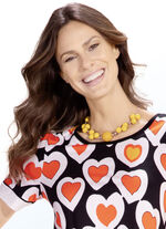 Angesagte, 2-reihige Halskette mit gelben Kugeln 