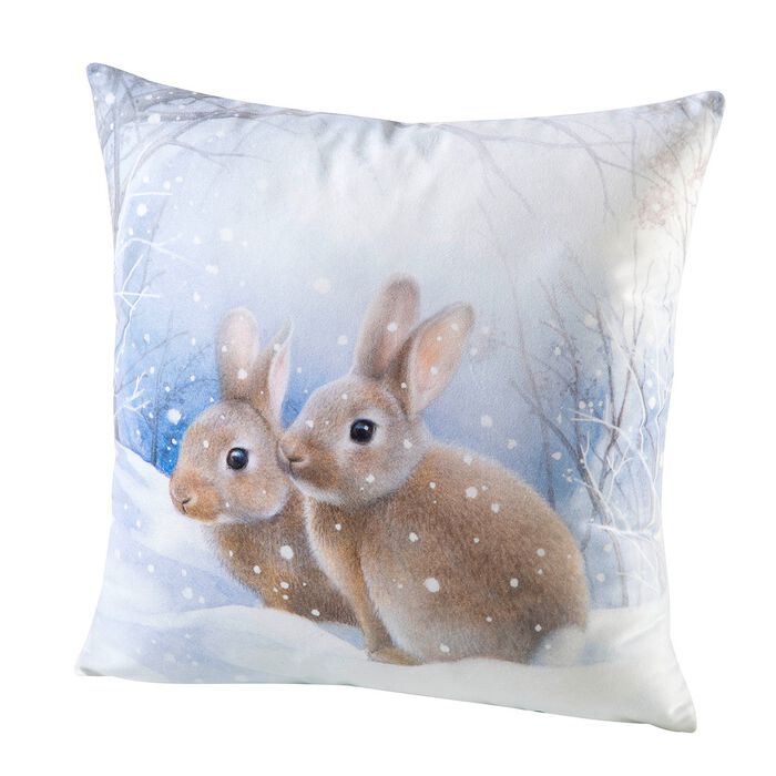 Samtweiche Kissenbez&uuml;ge mit Rei&szlig;verschluss ECRU-BUNT