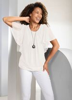 Poncho-Tunika mit Fledermaus&auml;rmeln 