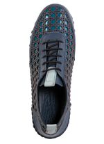 Gemini Schn&uuml;rschuh aus gelochtem Nappaleder BLAU