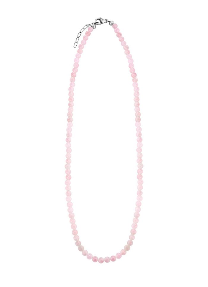 Halskette mit echtem Rosenquarz 