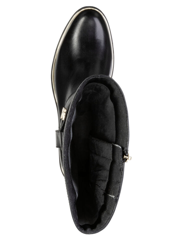 ELENA EDEN, trendige Damen-Stiefel, Winterschuhe, Weite G, mit Reißverschluss SCHWARZ