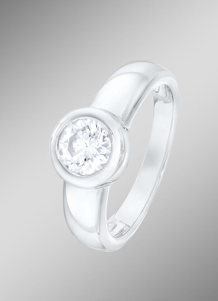 Solitär-Damenring mit Brillant 