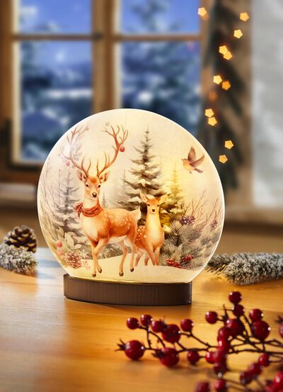 Leuchte mit Hirschmotiv 