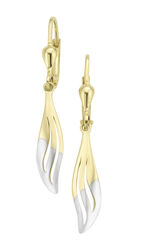 Klassische, glänzende Ohrringe in Bicolor 