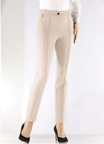 Hose mit angeschnittenem Bund BEIGE