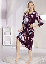 Wadenlanges Nachthemd mit langen Ärmeln  