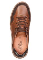 GINO GALANTE, klassische Herren-Schn&uuml;rschuhe, mit herausnehmbarem Fu&szlig;bett COGNAC