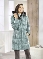 Kurzmantel mit Längssteppung seitlich 