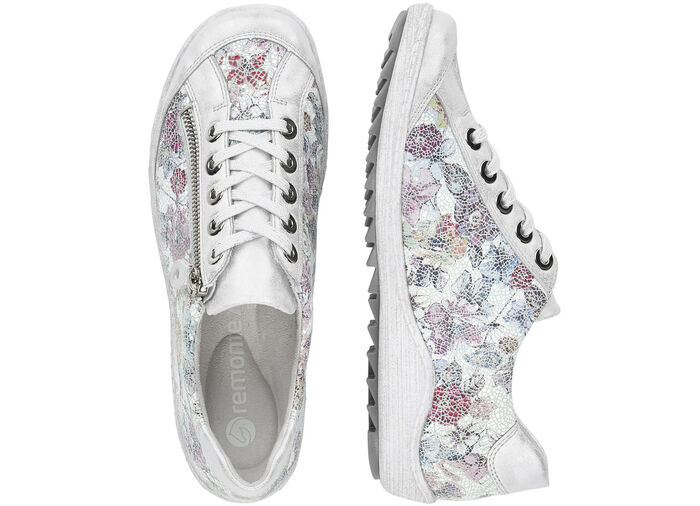 Remonte, elegante Damen-Sneaker, Weite G, mit Reißverschluss SILBER-BUNT