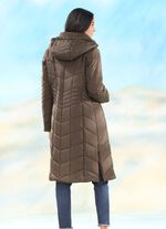 Mantel mit Reißverschluss-Seitenschlitzen KAFFEEBRAUN