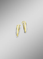 Creolen in Bicolor mit synth. Zirkonia 