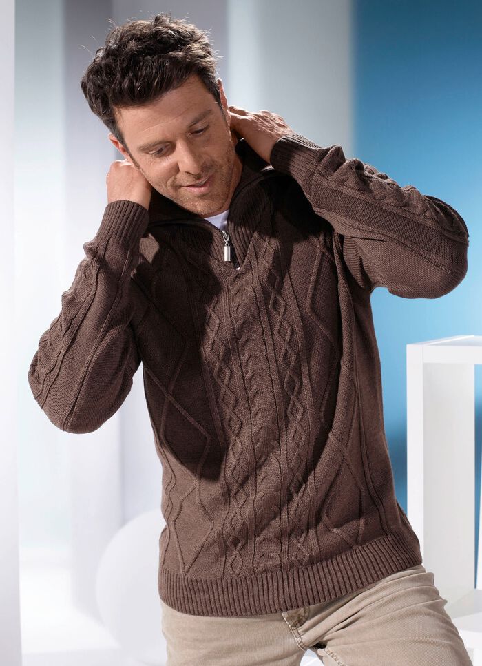 Troyer mit kurzem Rei&szlig;verschluss in 3 Farben 