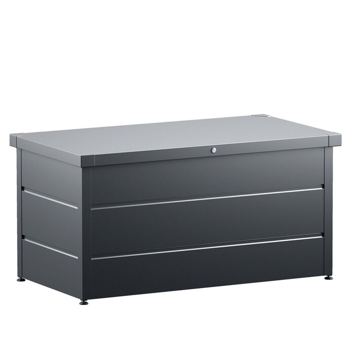 Hochwertige Gartentruhe aus Stahlblech ANTHRAZIT