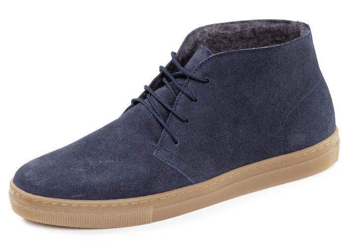 GINO GALANTE, gefütterte Herren-Boots, Winterschuhe, mit Wolle MARINE