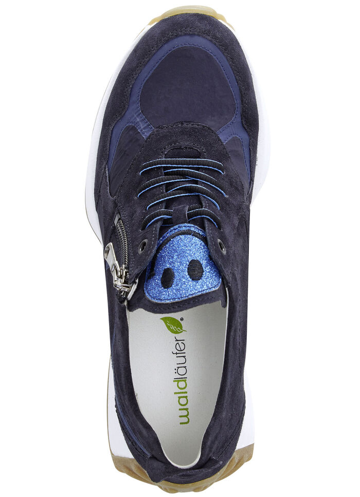 Waldläufer Sneaker mit frecher Glitzer-Applikation DUNKELBLAU