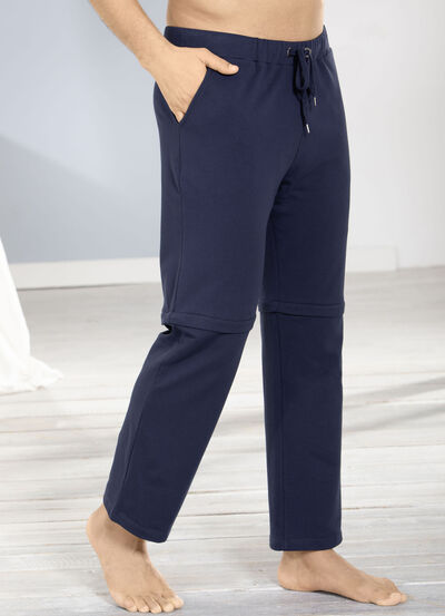 Schlaf-und Freizeithose mit verschiedenen Tragevarianten 