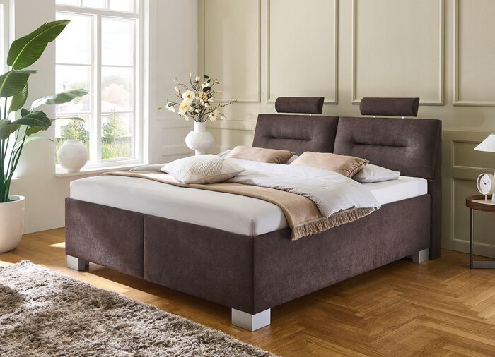 Polsterbett mit Einbaulattenrost und Bettkasten 