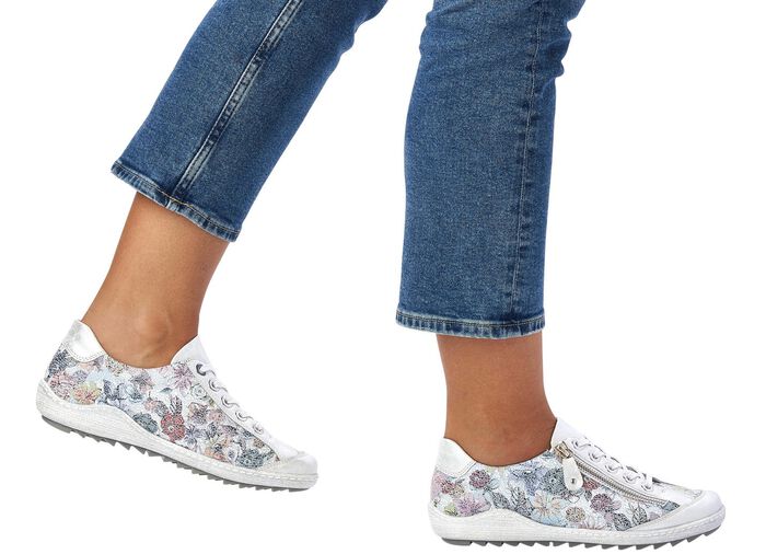 Remonte, elegante Damen-Sneaker, Weite G, mit Rei&szlig;verschluss SILBER-BUNT