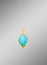 Vergoldeter Anh&auml;nger mit T&uuml;rkis 