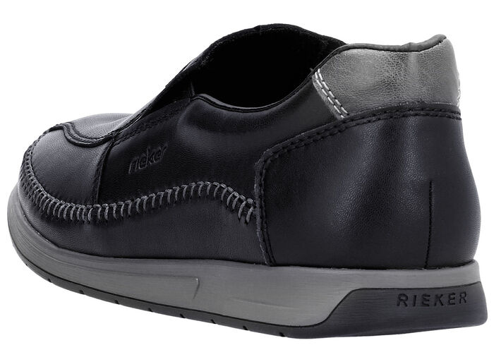 Rieker Slipper aus Nappaleder SCHWARZ