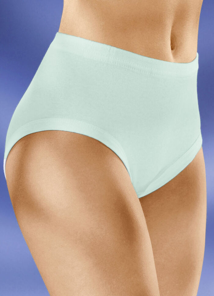 Fünferpack Slips aus reiner Baumwolle 3X MINT, 2X WEISS