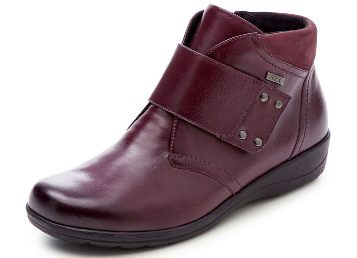 ELENA EDEN, atmungsaktive Damen-Boots, Weite H, mit Reißverschluss BORDEAUX