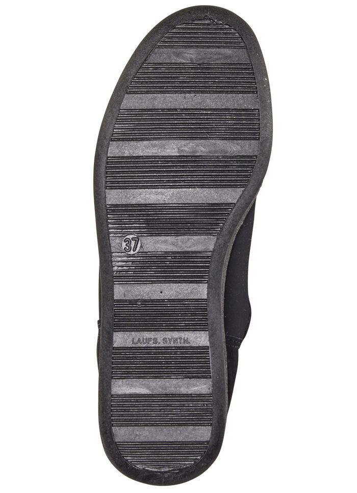 Stiefelette aus weichem, gestepptem Nubukmaterial BORDEAUX