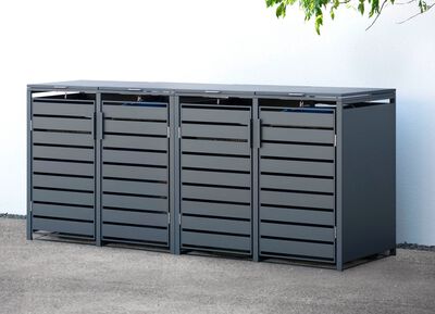 M&uuml;lltonnenbox &bdquo;Kubus&ldquo;, anthrazit 