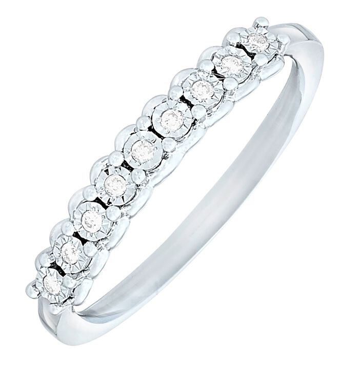 Damenring in Wei&szlig;gold mit Brillanten 