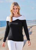 Pullover mit Carmen-Ausschnitt 