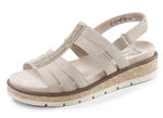 ELENA EDEN, schicke Damen-Sandalen, Weite G, mit herausnehmbarem Fu&szlig;bett SAND