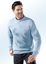 Pullover mit rundem Halsausschnitt in 5 Farben BLEU