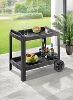 Servierwagen mit integriertem Flaschenhalter 