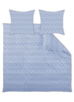 Bettw&auml;sche-Garnitur in b&uuml;gelleichter Qualit&auml;t BLAU