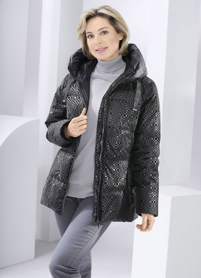 Funktionsjacke mit fester Kapuze 