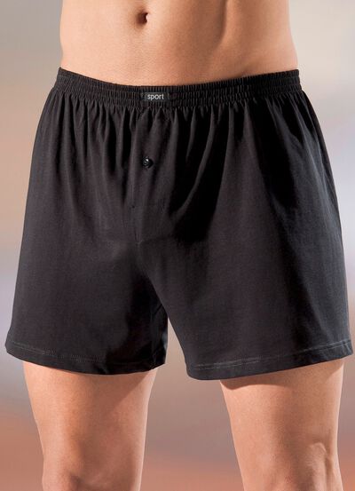 F&uuml;nferpack Boxershorts aus BIO-Baumwolle mit Eingriff, uni und meliert 