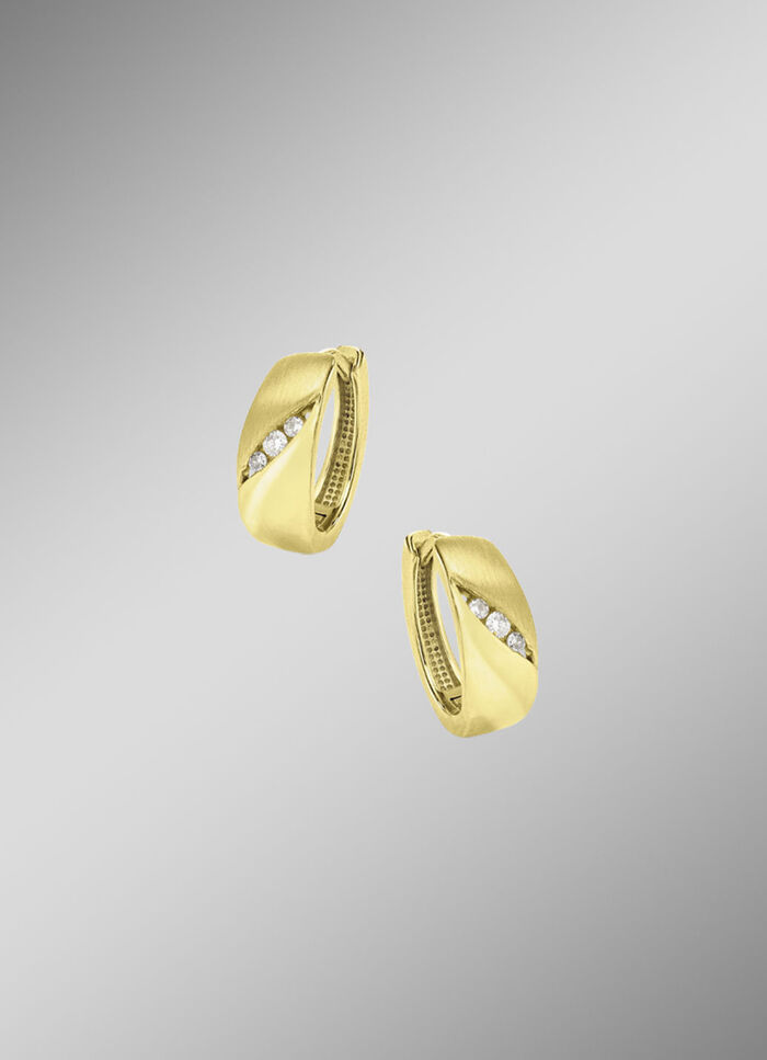 Exquisite Klappcreolen mit 6 Brillanten 