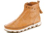 Gemini Mokassin-Stiefelette aus Rind-Nappaleder mit Knitter-Struktur 